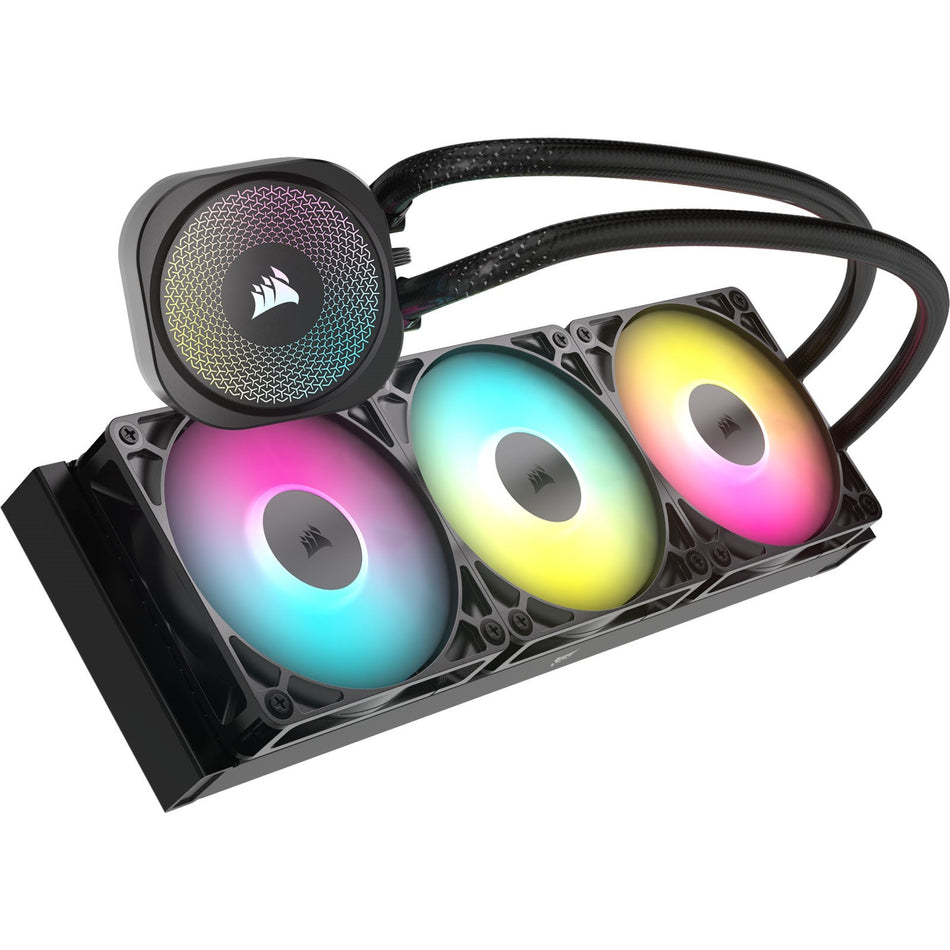 Corsair Nautilus 360 RS LCD 360mm AIO Liquid CPU Cooler with 2.1" IPS LCD Screen and RS120 Fans