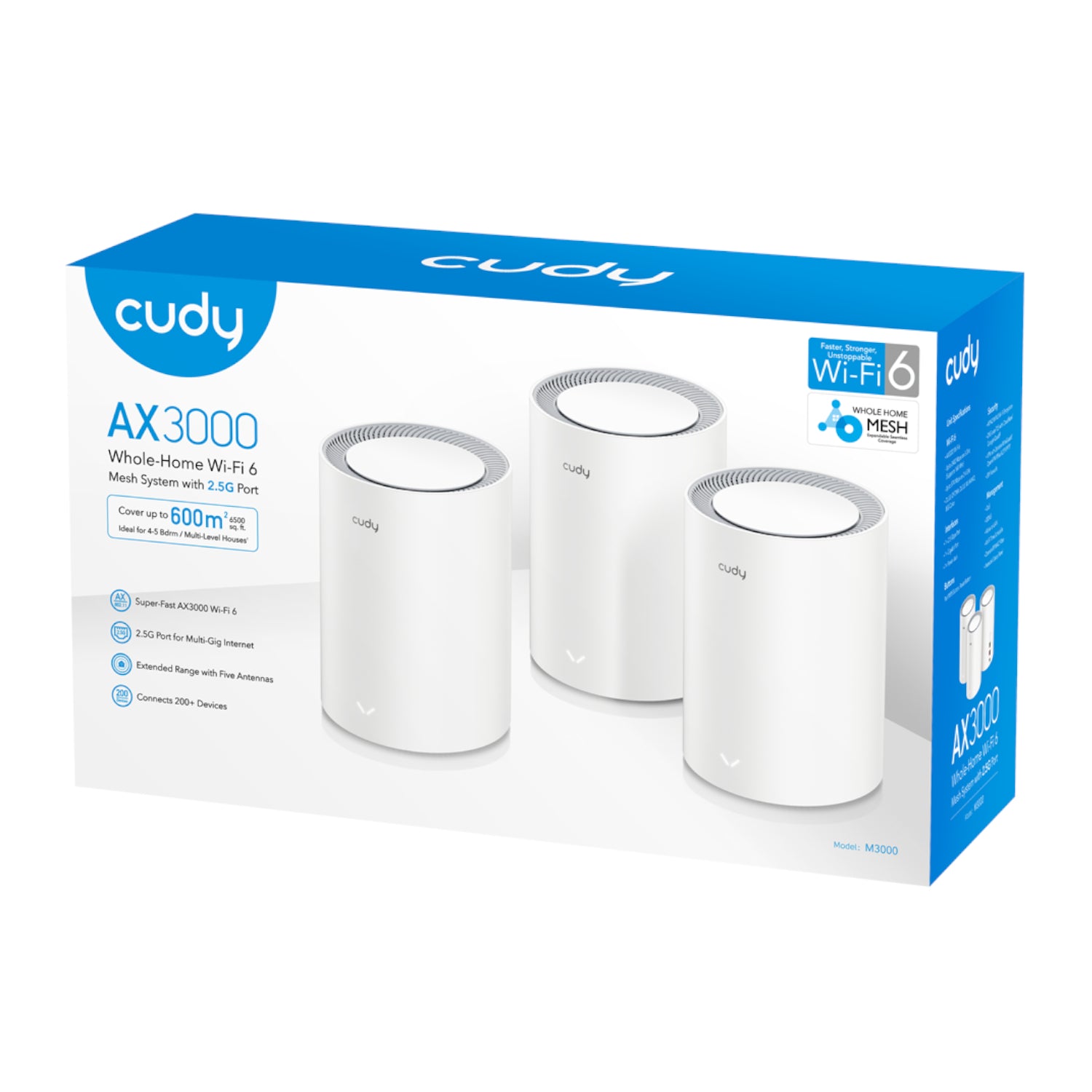 Image 4 for Cudy AX3000 Wi-Fi 6 Mesh Kit 3 Pack - White