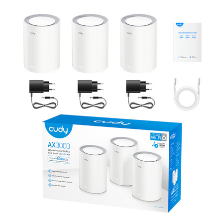 Image 5 for Cudy AX3000 Wi-Fi 6 Mesh Kit 3 Pack - White