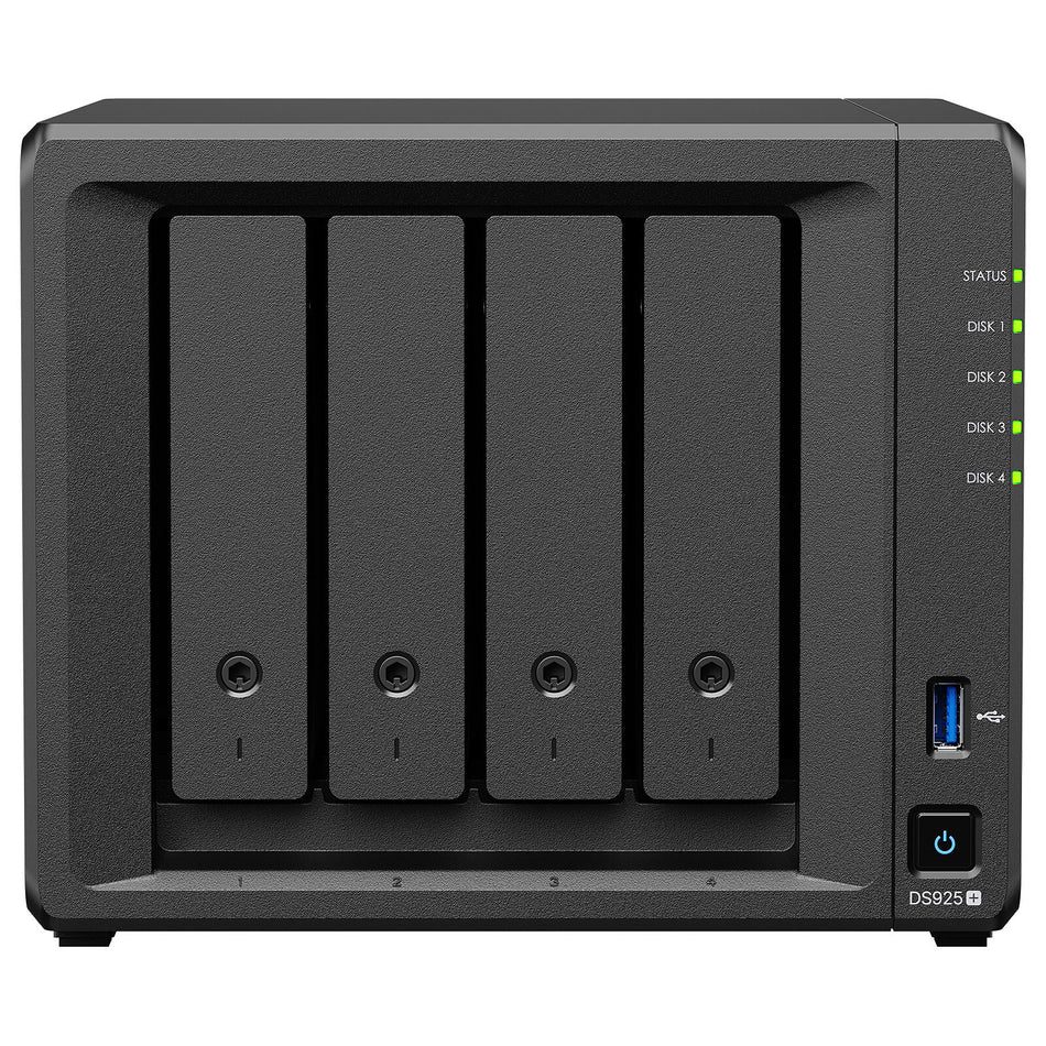 Synology DS925neo+ 4-Bay NAS (Expandable to 9 Bays) - AMD Ryzen V1500B Quad-Core CPU, 4GB Non-ECC RAM