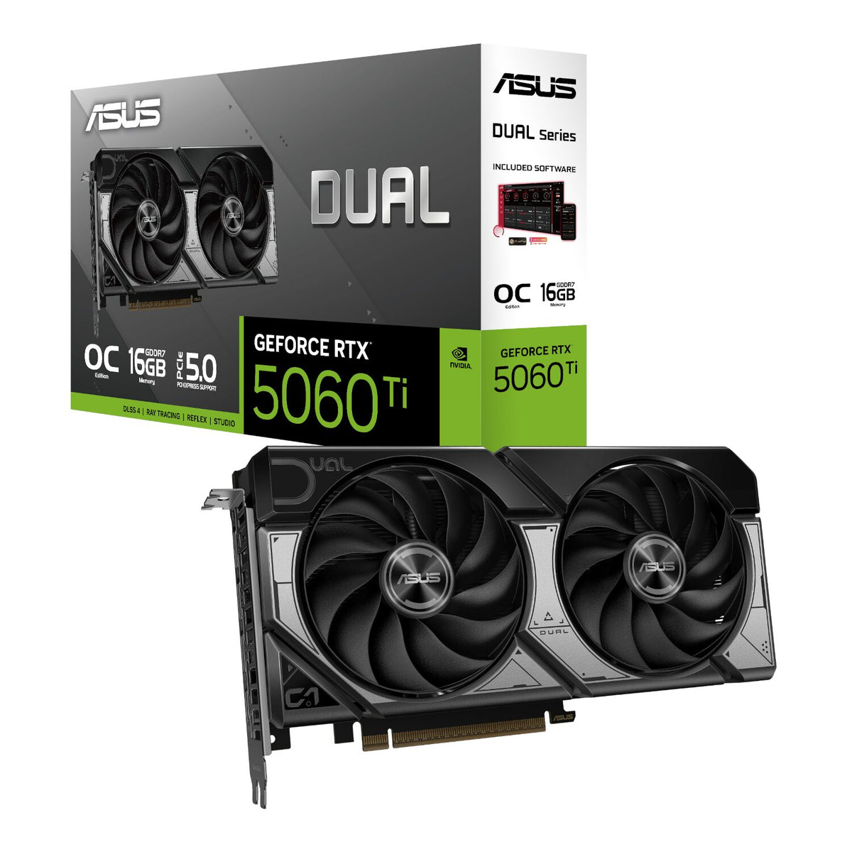 Image 1 for ASUS Dual GeForce RTX 5060 Ti OC Edition 16GB GDDR7 Graphics Card