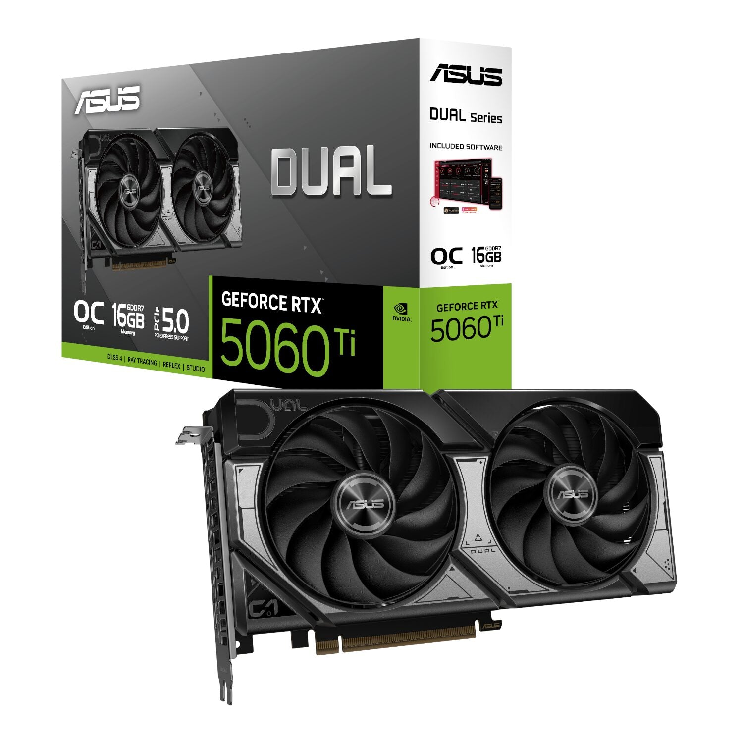 Image 1 for ASUS Dual GeForce RTX 5060 Ti OC Edition 16GB GDDR7 Graphics Card