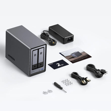 Image 5 for UGreen NASync DXP2800 2 Bay NAS with Seagate Ironwolf NAS 8TB SATA Hard Drive Bundle (2x 4TB)