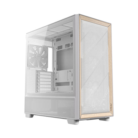 Image 1 for Antec FLUX Mid-Tower E-ATX Gaming Chassis Wood Front Panel - White
