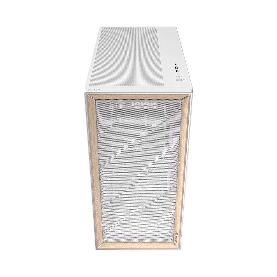 Image 2 for Antec FLUX Mid-Tower E-ATX Gaming Chassis Wood Front Panel - White