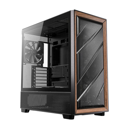 Image 1 for Antec FLUX ATX WOOD Mid Tower Gaming Chassis – Black