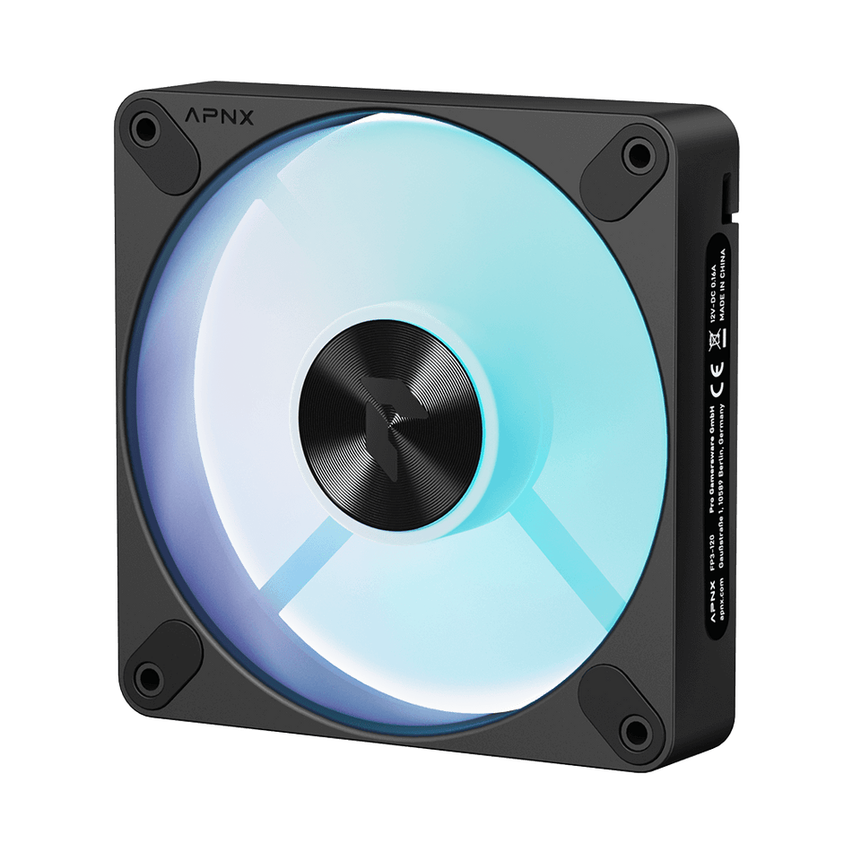 Aerocool APNX FP3 140mm PWM ARGB Case Fan - Black (2 Pack)