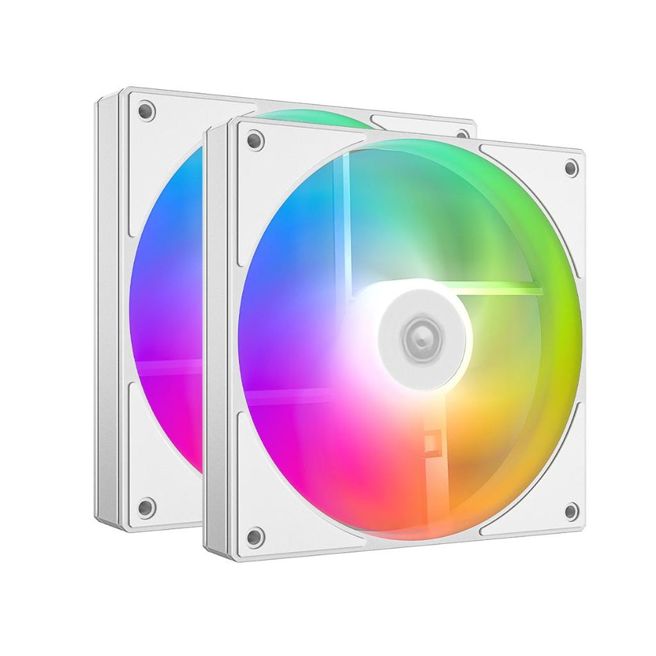 Aerocool APNX FP3 140mm PWM ARGB Case Fan - White (2-Pack)