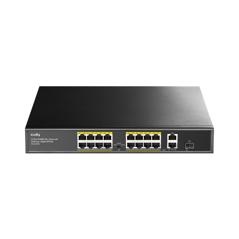 Image 1 for Cudy 16-Port Unmanaged PoE+ Switch - Rack Mount