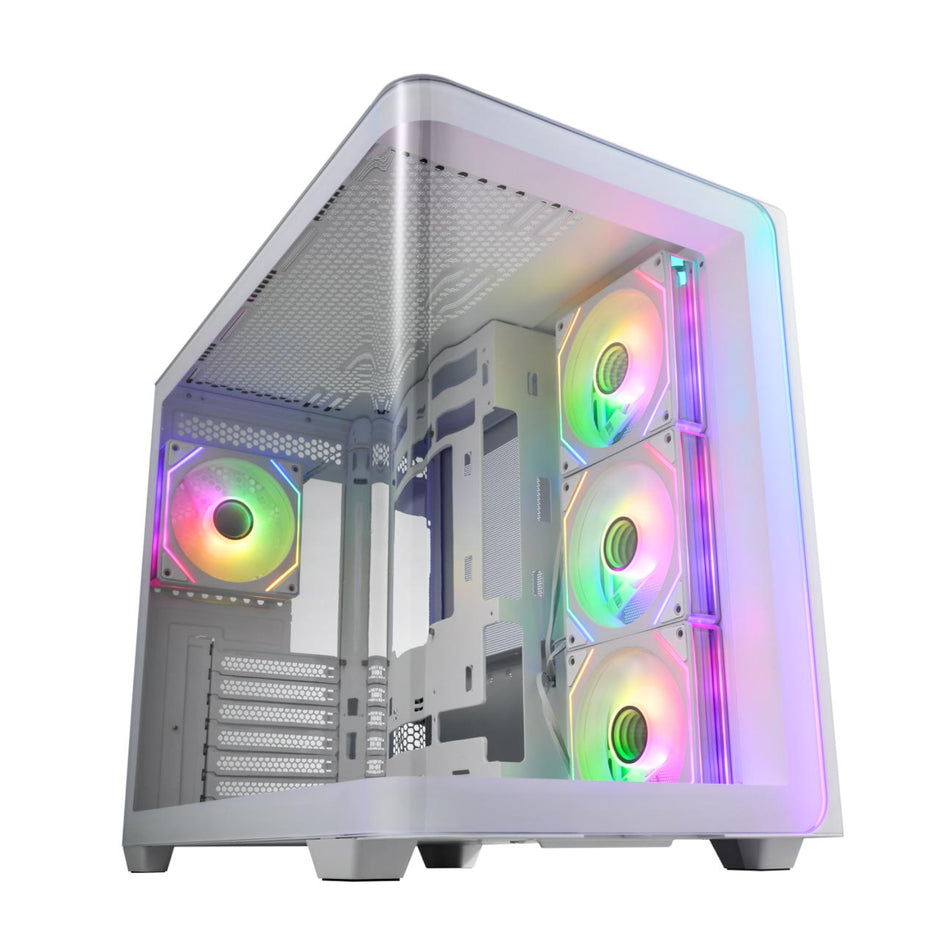 Image 2 for FSP M580 ARGB ATX Mid Tower Gaming Chassis - White