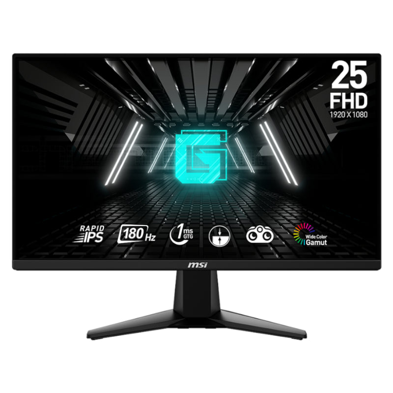 Image 1 for MSI G255F 25" Gaming Monitor 1920x1080 (FHD) Rapid IPS 1ms 180Hz Adaptive Sync HDMI Displayport Black