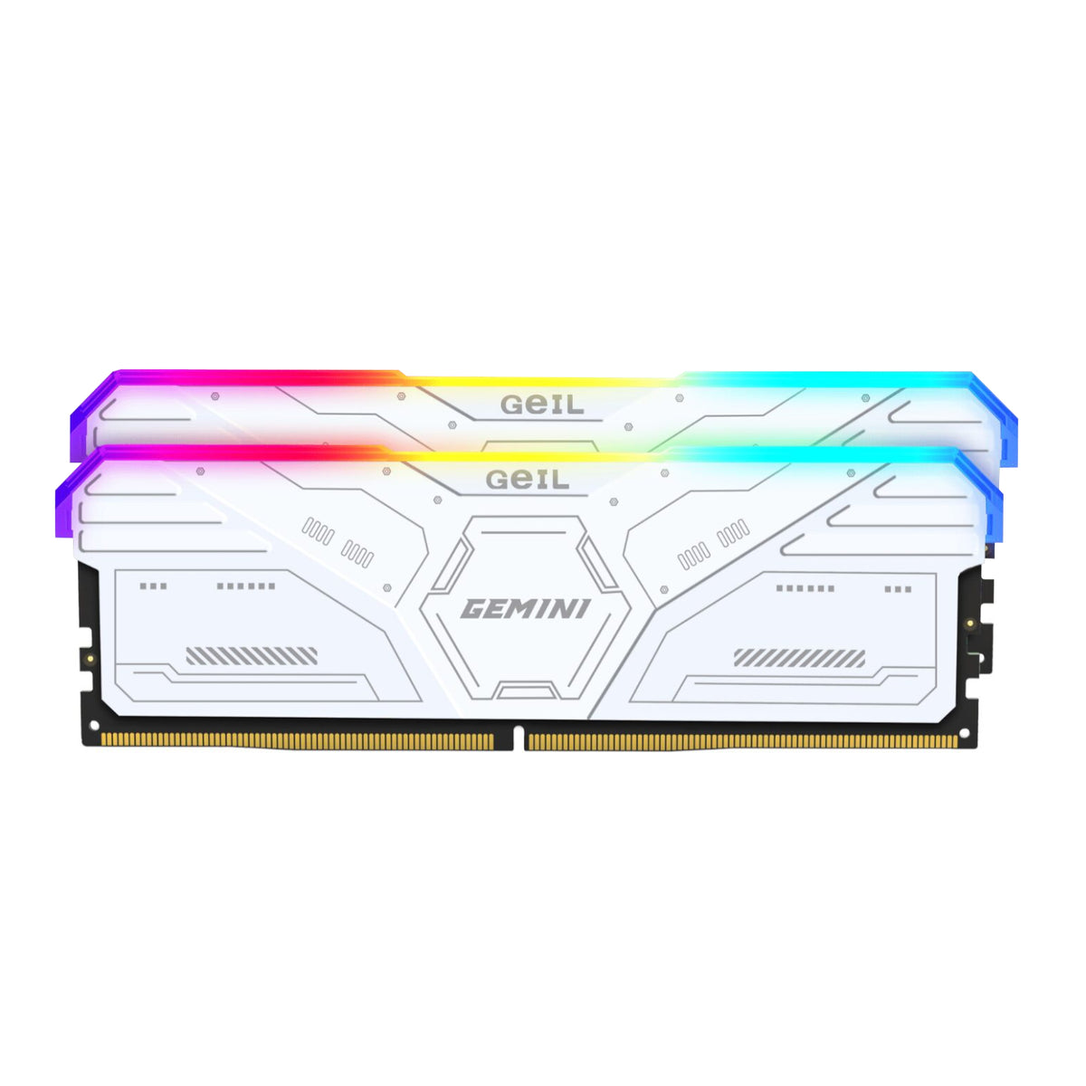 Image 1 for GeIL Gemini RGB 32GB DDR5 6000MHz Desktop Gaming Memory Kit (2 x 16GB) – White