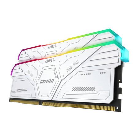 Image 2 for GeIL Gemini RGB 32GB DDR5 6000MHz Desktop Gaming Memory Kit (2 x 16GB) – White