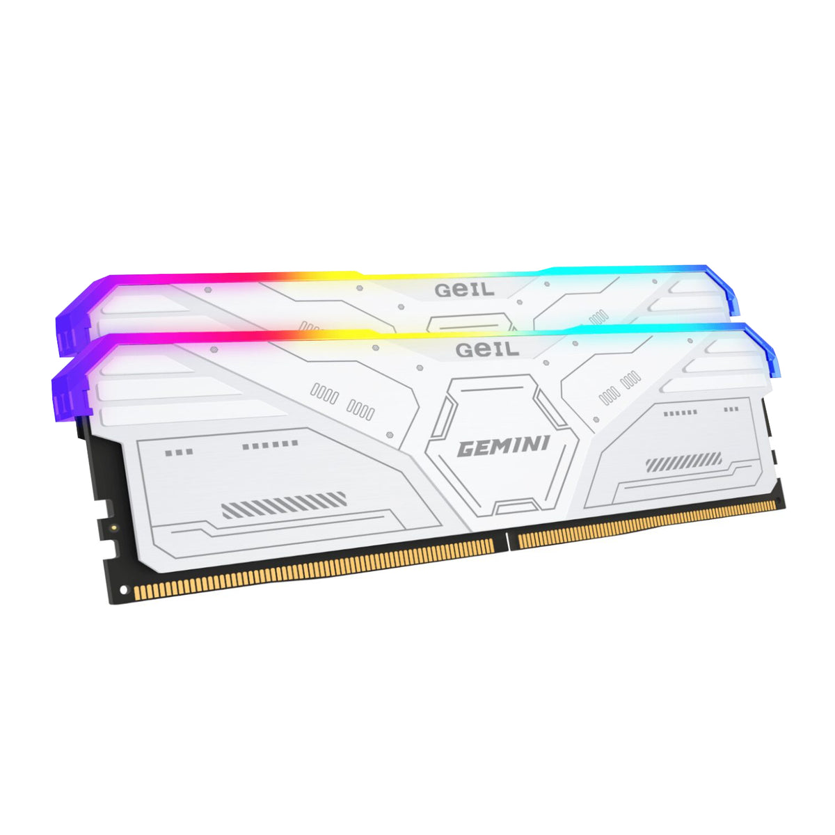 Image 3 for GeIL Gemini RGB 32GB DDR5 6000MHz Desktop Gaming Memory Kit (2 x 16GB) – White