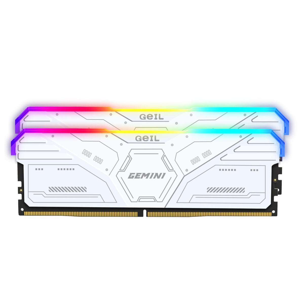 Image 2 for Geil Gemini RGB 64GB KIT(2X32GB) 6000MHz DDR5 Desktop Gaming Memory - White