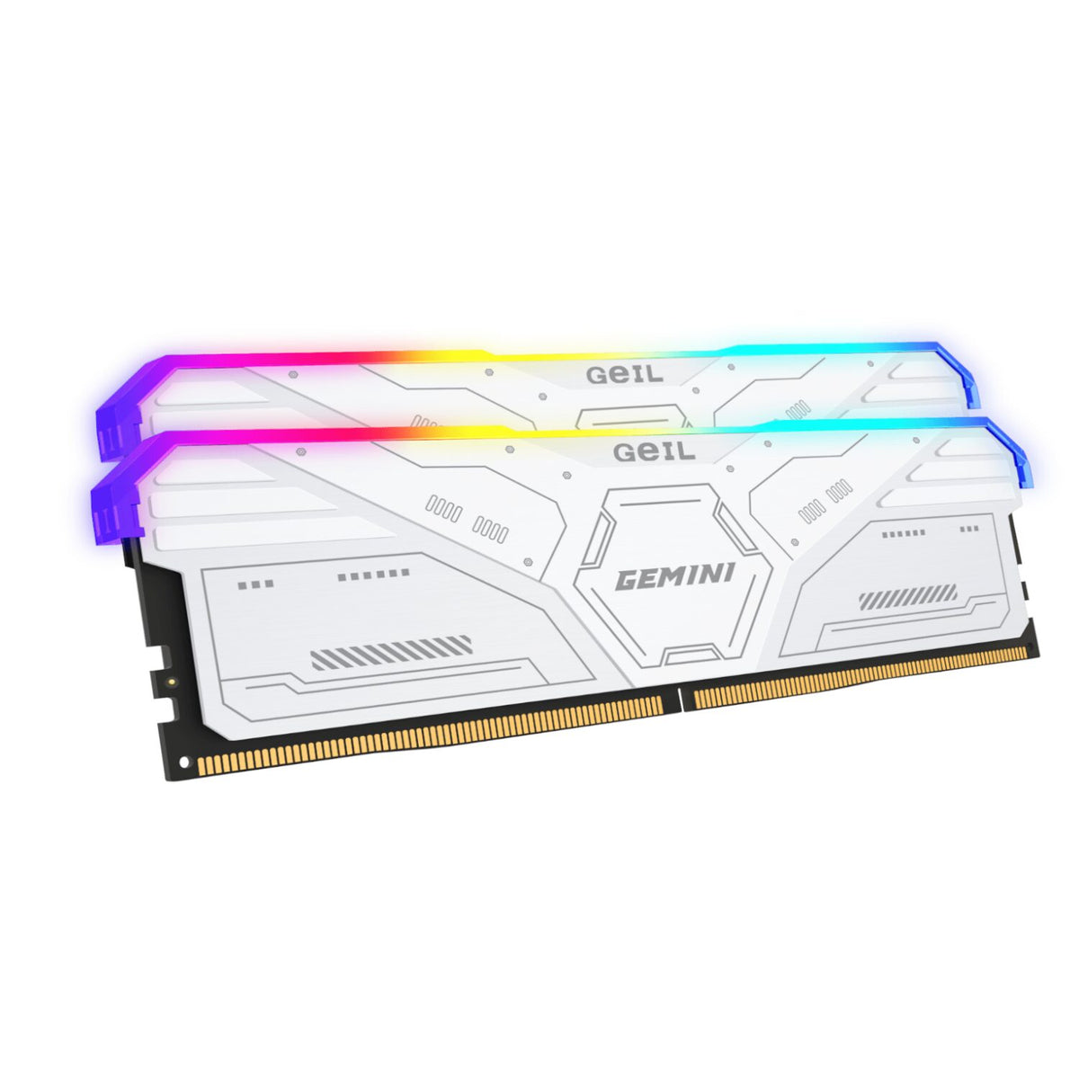 Image 1 for Geil Gemini RGB 64GB KIT(2X32GB) 6000MHz DDR5 Desktop Gaming Memory - White