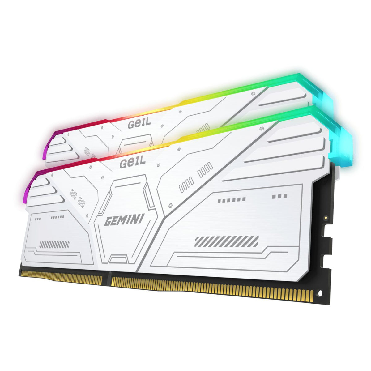 Image 3 for Geil Gemini RGB 64GB KIT(2X32GB) 6000MHz DDR5 Desktop Gaming Memory - White
