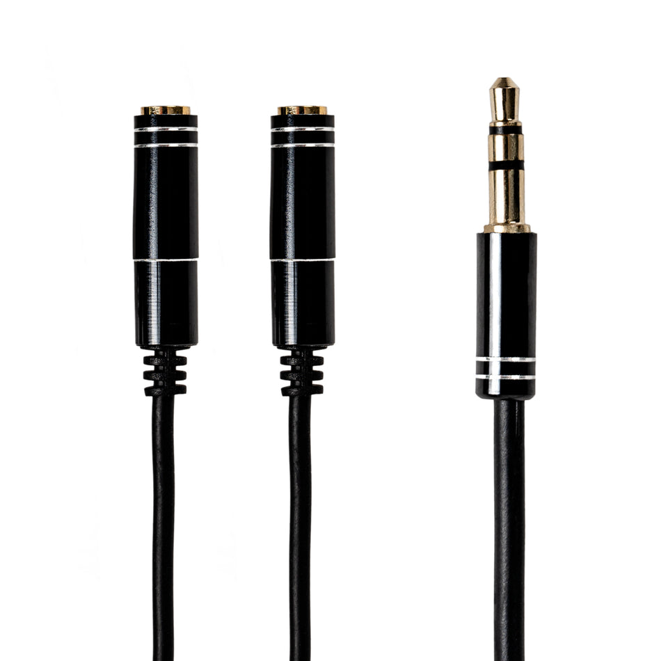 Image 1 for Gizzu 3-Pole Audio Splitter Cable - Black