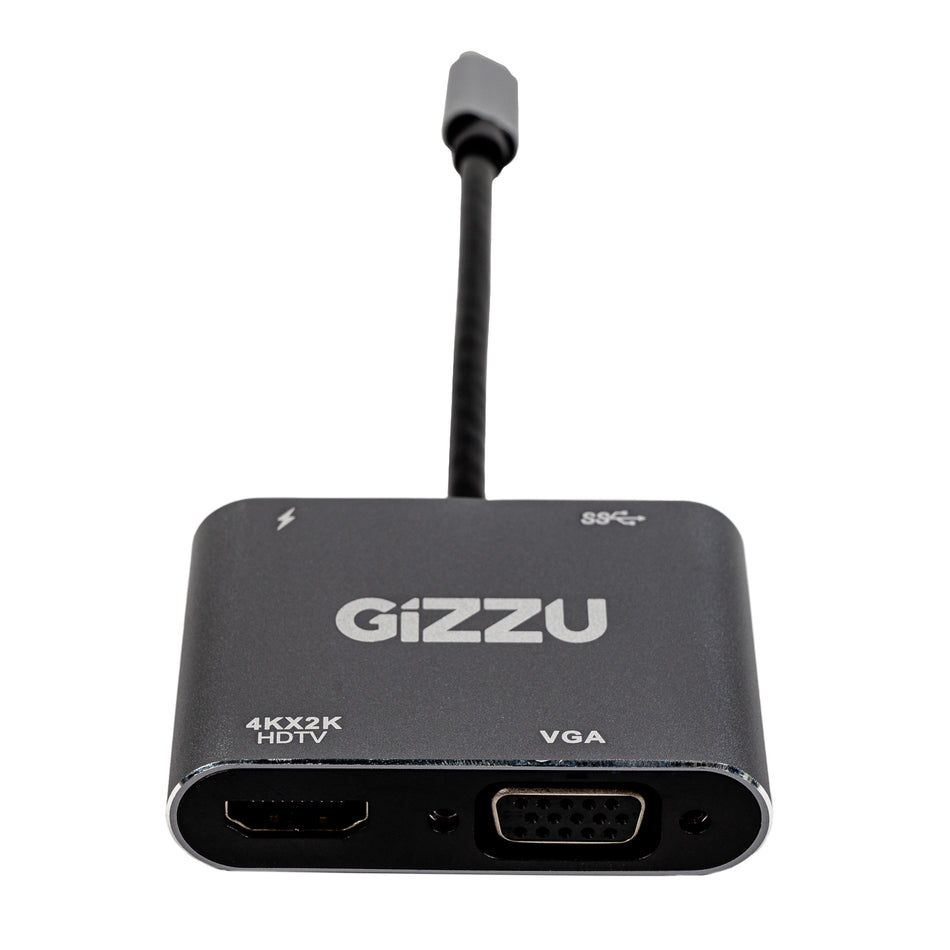 Image 1 for Gizzu 4-in-1 Type-C to HDMI/VGA/USB3.0 Hub