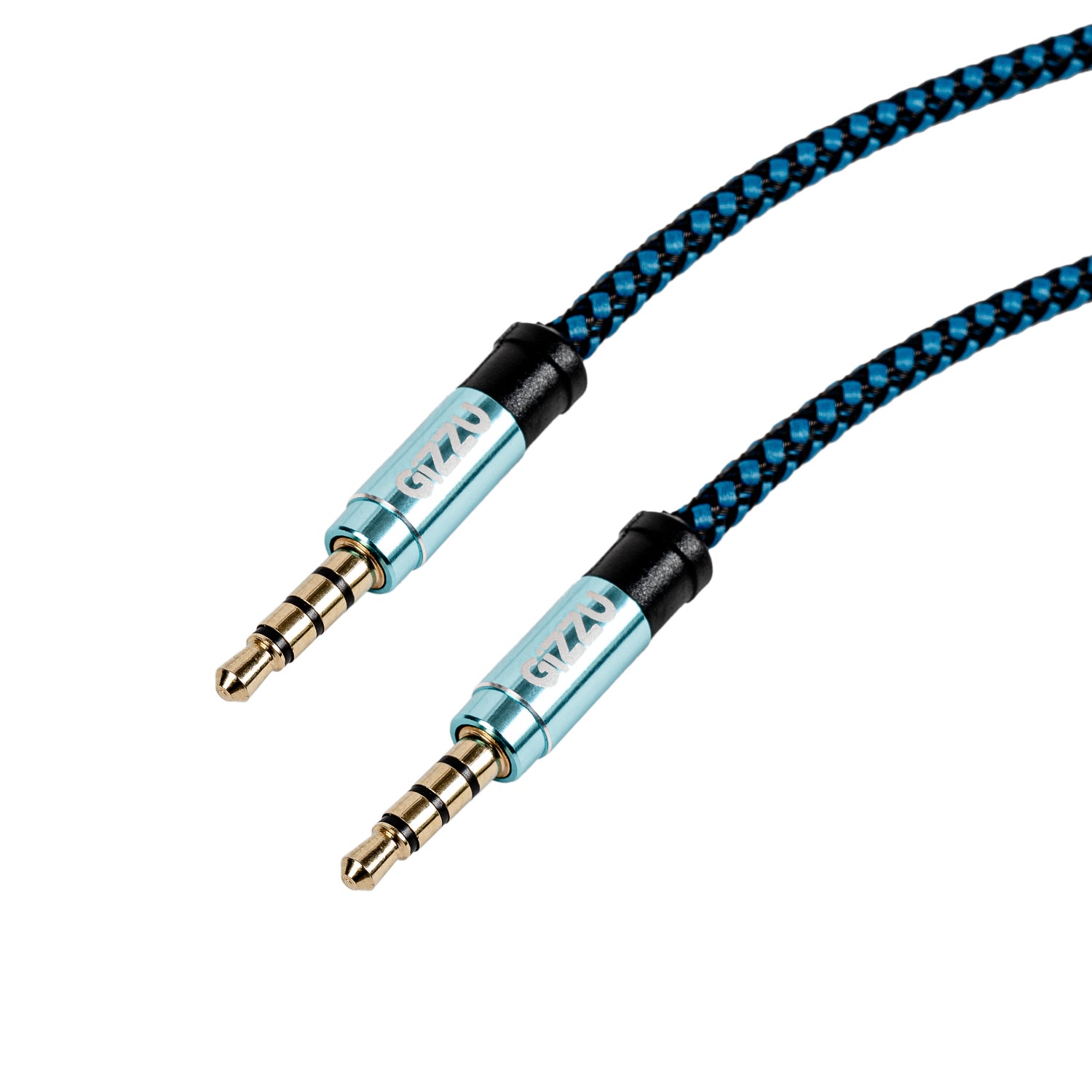 Image 1 for Gizzu 3.5mm AUX Cable 1.5m - Black/Blue