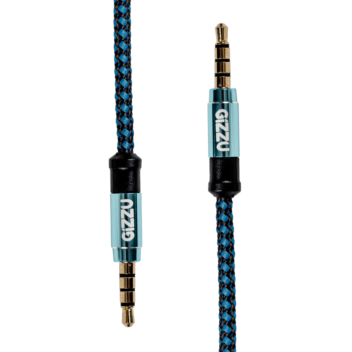 Image 2 for Gizzu 3.5mm AUX Cable 1.5m - Black/Blue