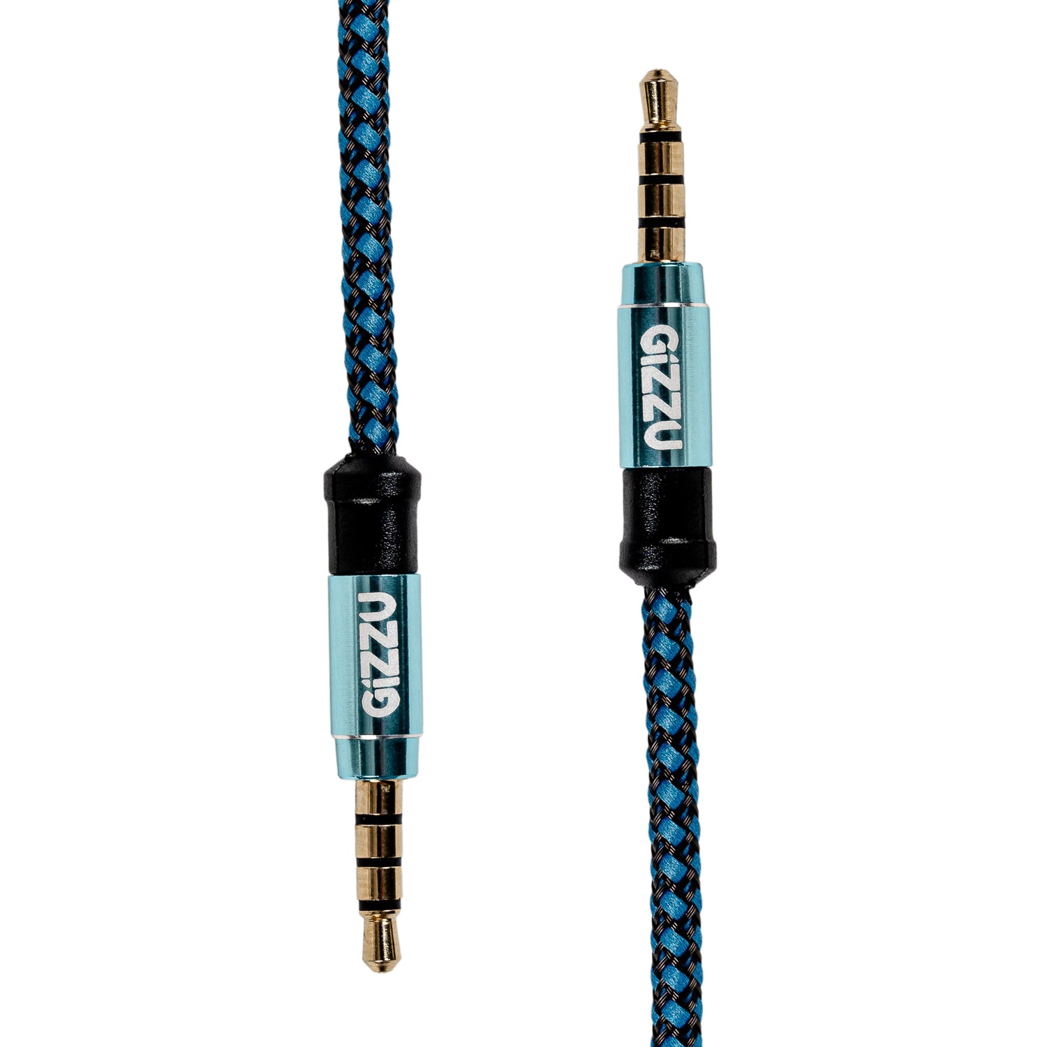 Image 2 for Gizzu 3.5mm AUX Cable 1.5m - Black/Blue