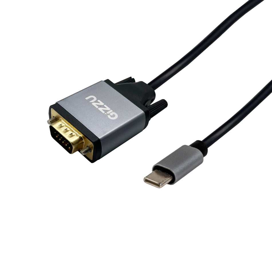 Image 2 for Gizzu Full HD Type-C to VGA Cable (1.8m) - Black