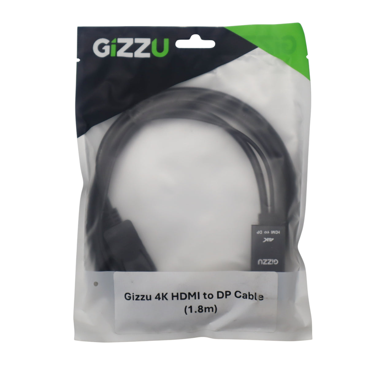 Image 3 for Gizzu 4K HDMI to DP Cable (1.8m) - Black