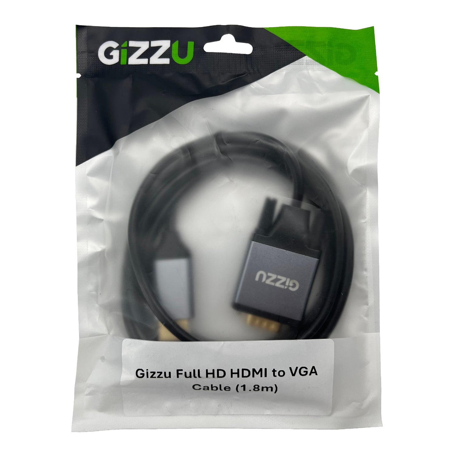 Image 2 for Gizzu Full HD HDMI to VGA Cable (1.8m) - Black
