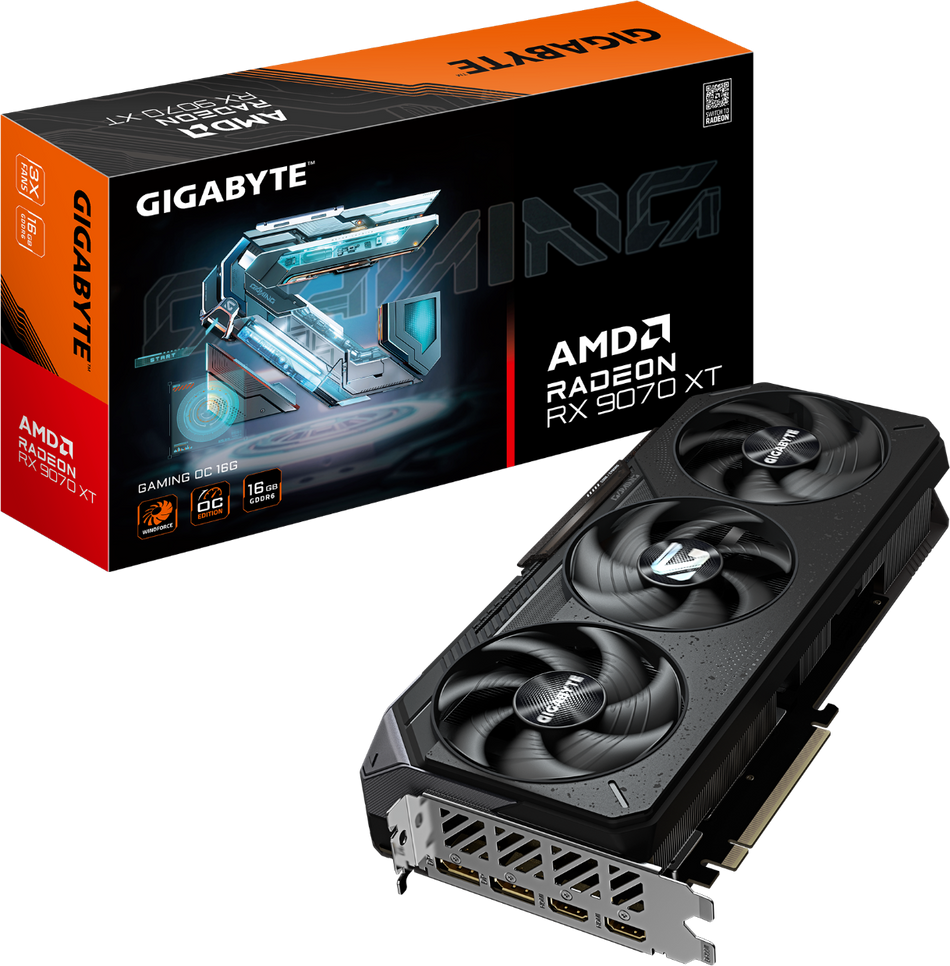 GIGABYTE Radeon RX 9070 XT Gaming OC 16GB GDDR6 Graphics Card