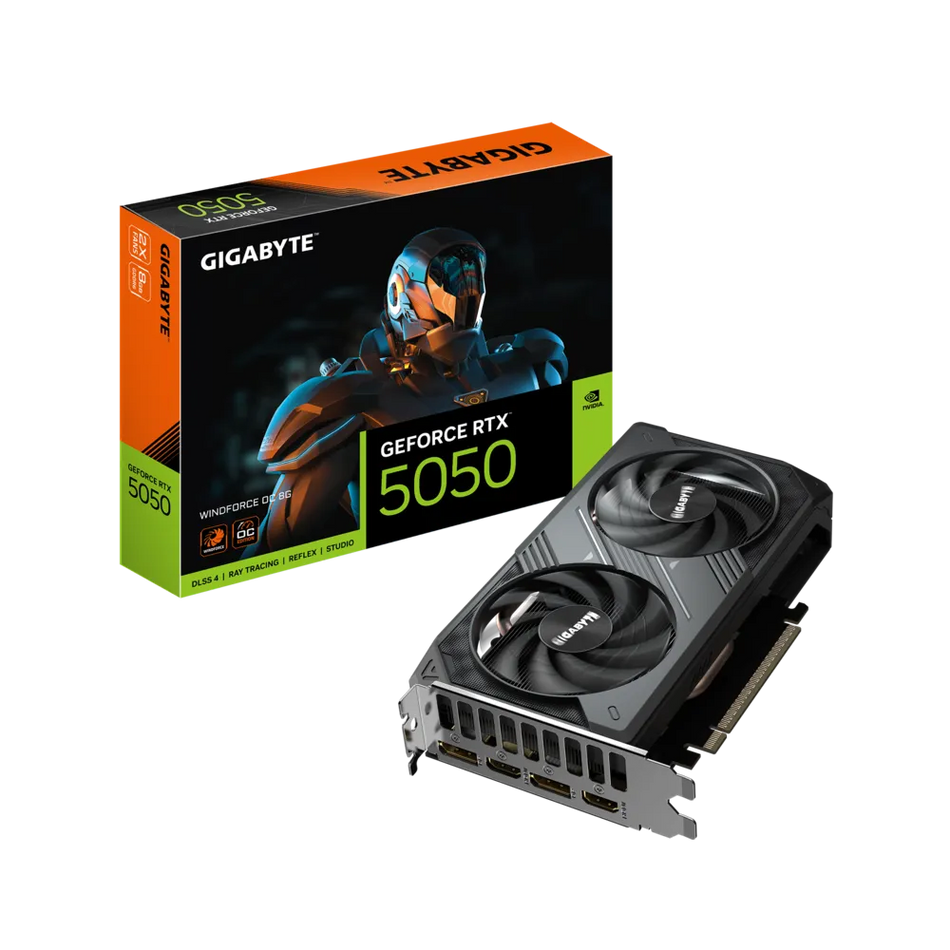 GIGABYTE GeForce RTX 5050 Windforce OC 8GB GDDR6 Graphics Card