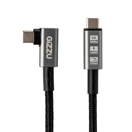 Image 2 for Gizzu 100W 10Gbps Type-C Angled 1m Cable