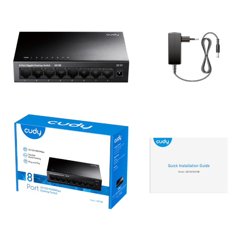 Image 3 for Cudy 8-Port Gigabit Metal Switch