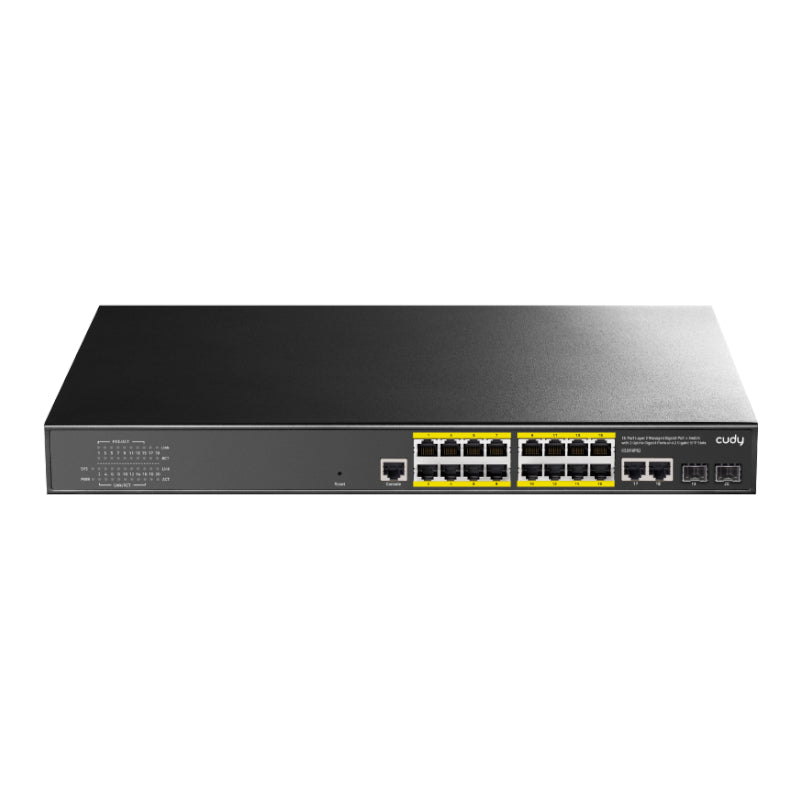 Image 1 for Cudy 16 Port Layer 2 Managed Gigabit PoE Switch