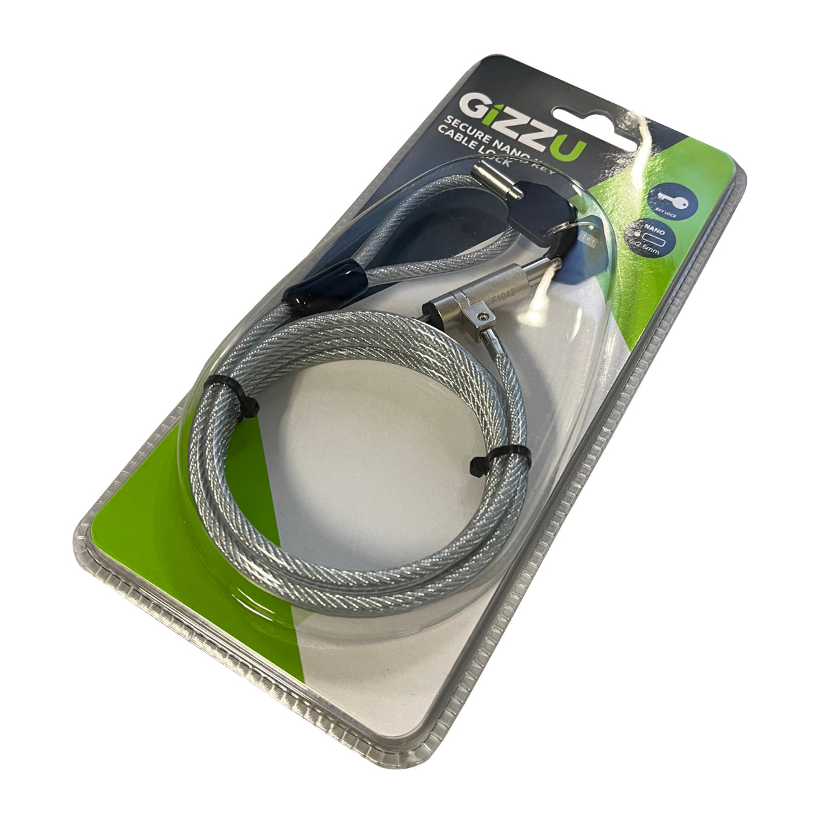 Image 4 for GIZZU 1.8m Nano Key Lock Security Cable with Key