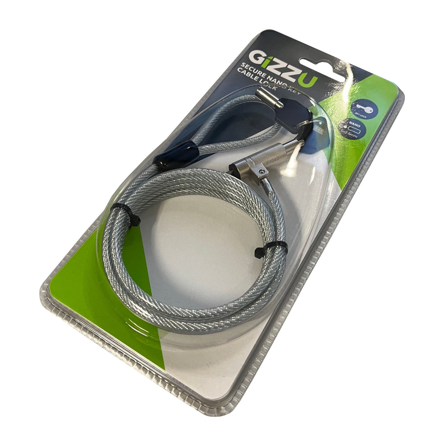 Image 4 for GIZZU 1.8m Nano Key Lock Security Cable with Key