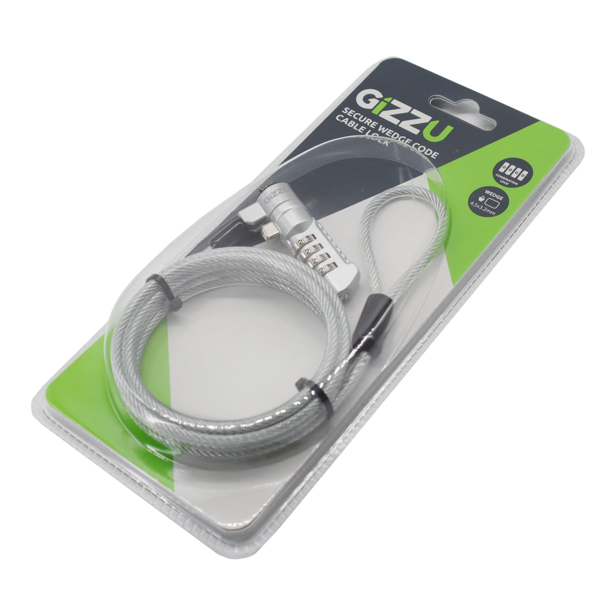 Image 4 for Gizzu Secure Wedge Code Cable Lock 1.8m