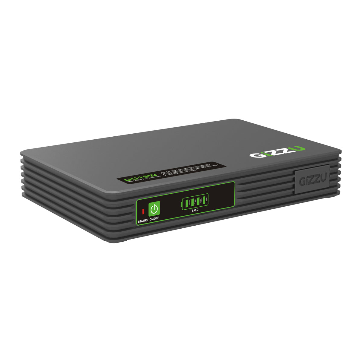 Image 1 for Gizzu SURF Simple 18W 55Wh LiFePO4 MINI DC UPS - Black