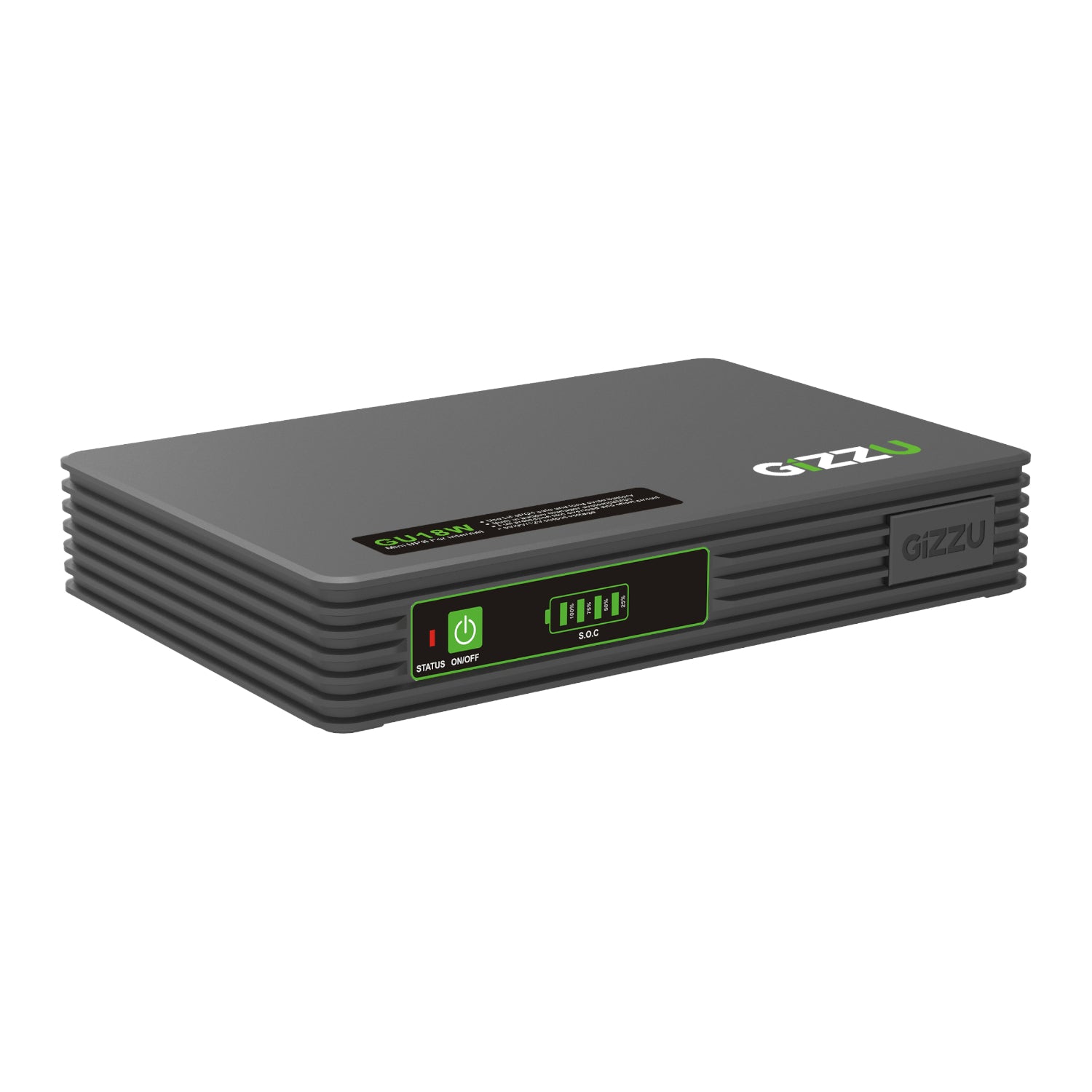 Image 1 for Gizzu SURF Simple 18W 55Wh LiFePO4 MINI DC UPS - Black