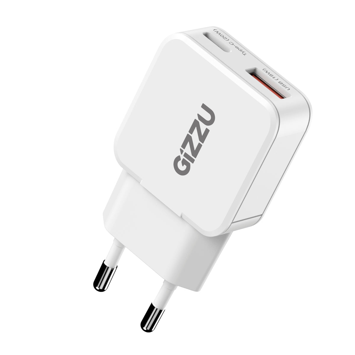 Image 1 for Gizzu 2-Port 20W GaN Wall Charger