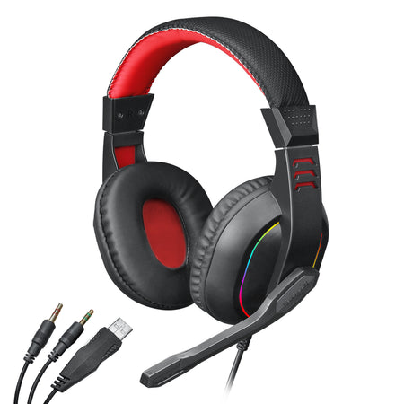 Image 1 for Redragon Over-Ear ARES Aux RGB Gaming Headset - Black