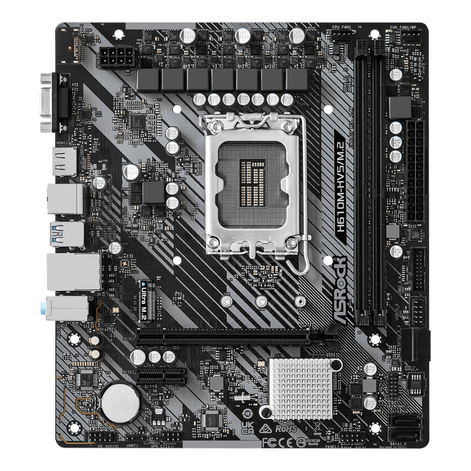 Image 2 for ASRock H610M-HVS/M.2 R2.0 Intel LGA 1700 m-ATX Motherboard