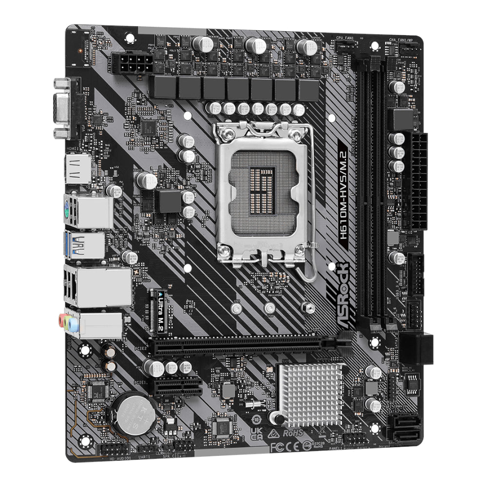 Image 4 for ASRock H610M-HVS/M.2 R2.0 Intel LGA 1700 m-ATX Motherboard