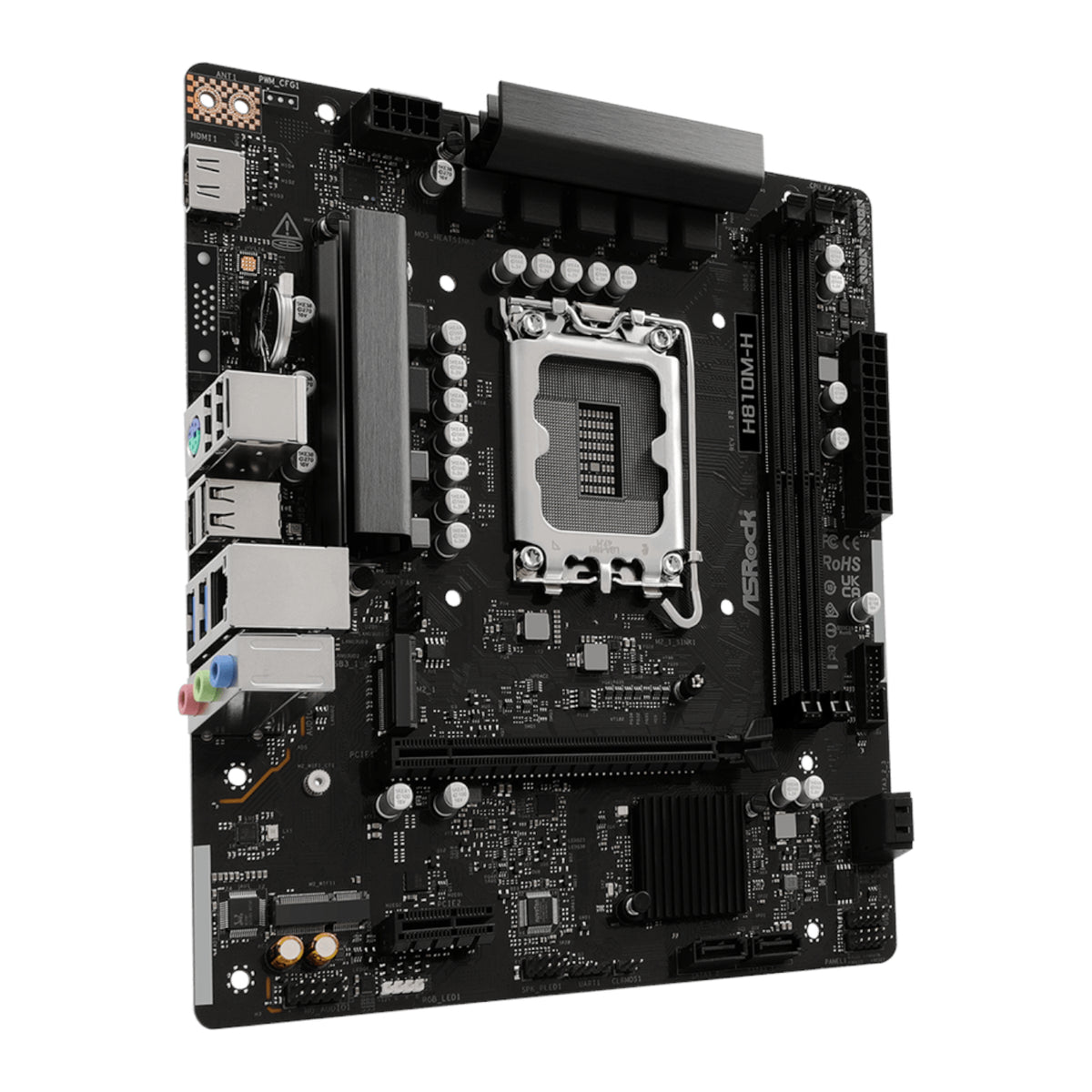 Image 3 for ASRock H810M-H Intel LGA1851 Micro ATX Motherboard - Black