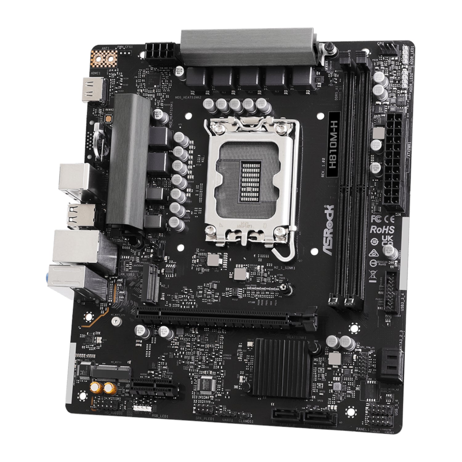 Image 4 for ASRock H810M-H Intel LGA1851 Micro ATX Motherboard - Black