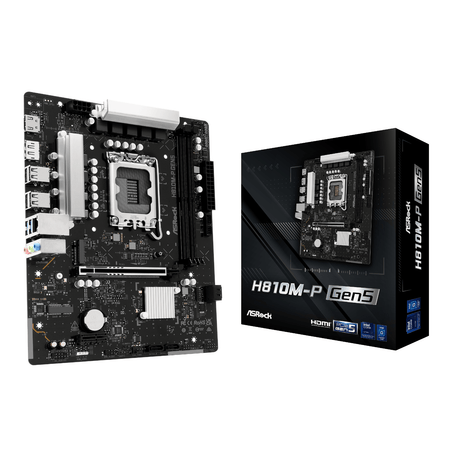 Image 1 for ASROCK H810M-P Gen 5 Intel LGA 1851 M-ATX Motherboard