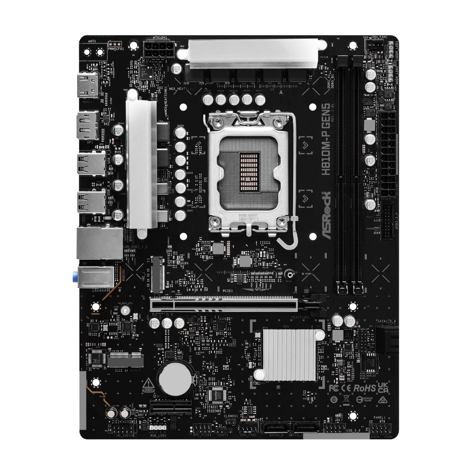 Image 2 for ASROCK H810M-P Gen 5 Intel LGA 1851 M-ATX Motherboard