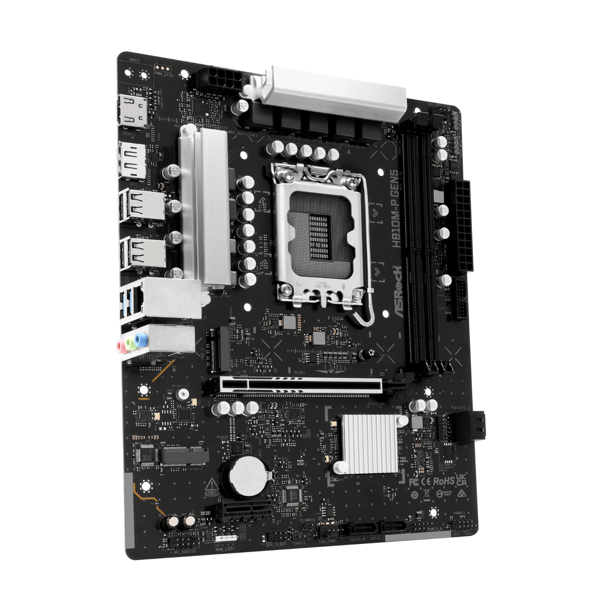Image 3 for ASROCK H810M-P Gen 5 Intel LGA 1851 M-ATX Motherboard