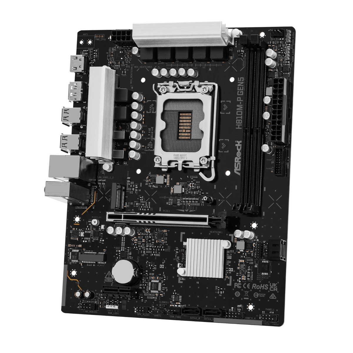 Image 4 for ASROCK H810M-P Gen 5 Intel LGA 1851 M-ATX Motherboard