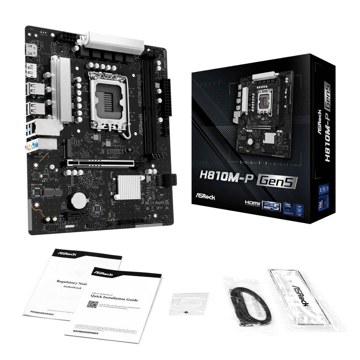 Image 7 for ASROCK H810M-P Gen 5 Intel LGA 1851 M-ATX Motherboard